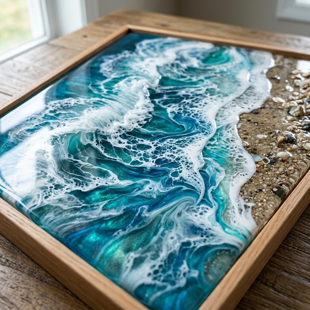 Картина море из эпоксидной смолы
